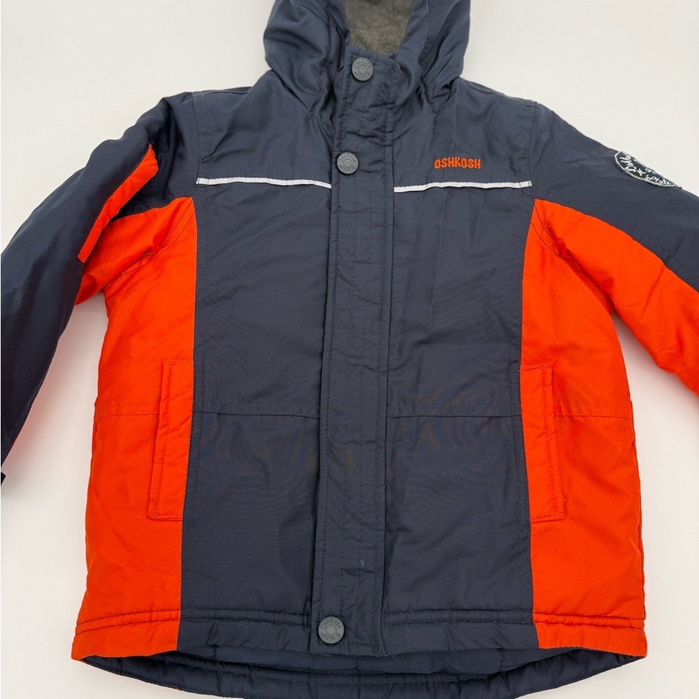 OshKosh B'gosh Kids' Dark Blue and Bright Orange Puffer Jacket